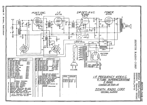 5S218AT 5-S-218AT Ch=5521AT; Zenith Radio Corp.; (ID = 647627) Radio