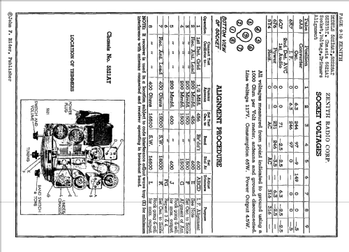 5S237AT Ch=5521AT; Zenith Radio Corp.; (ID = 647641) Radio