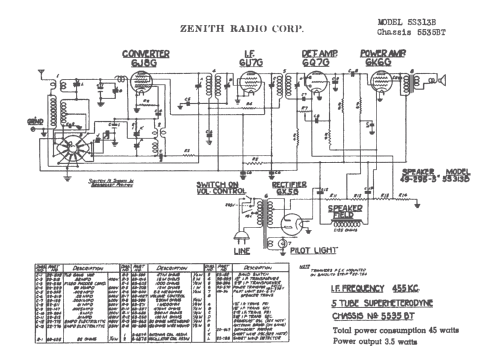 5S313B Ch= 5535BT; Zenith Radio Corp.; (ID = 959629) Radio