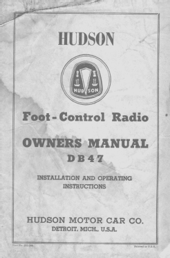 6MH089 Hudson DB 47 ; Zenith Radio Corp.; (ID = 3018407) Car Radio