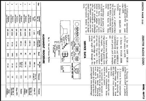 6S071T Ch=5C61T; Zenith Radio Corp.; (ID = 490379) Radio