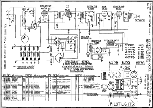 6S322 Ch= 5651; Zenith Radio Corp.; (ID = 300274) Radio