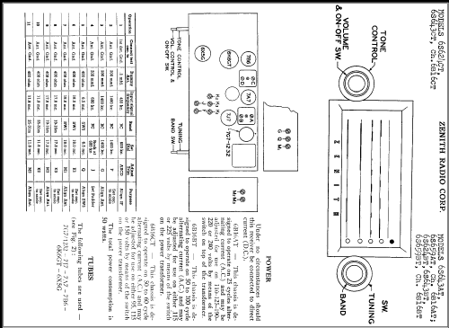 6S624BT Ch= 6B16BT; Zenith Radio Corp.; (ID = 319848) Radio