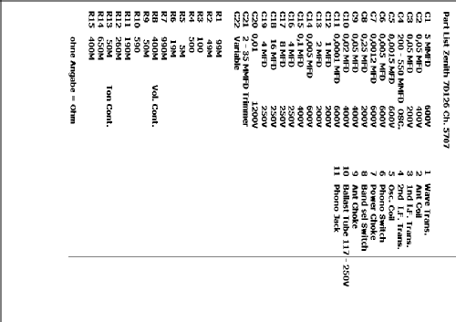 7D126 Ch= 5707; Zenith Radio Corp.; (ID = 83620) Radio