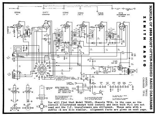 7H922 Ch= 7F02; Zenith Radio Corp.; (ID = 117996) Radio