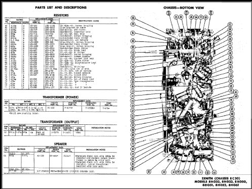 8H033 Ch=8C20; Zenith Radio Corp.; (ID = 491112) Radio