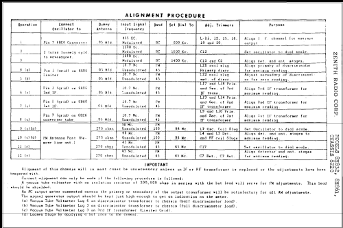 8H861 Viceroy Ch= 8E20; Zenith Radio Corp.; (ID = 320125) Radio