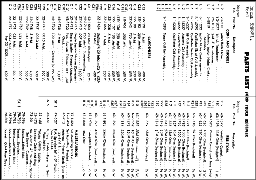 8MF881 Ford Ch= 8C-18805B; Zenith Radio Corp.; (ID = 278095) Car Radio