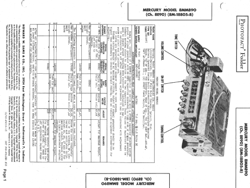 8MM890 Ch=8E90 Lincoln-Mercury; Zenith Radio Corp.; (ID = 1422930) Car Radio