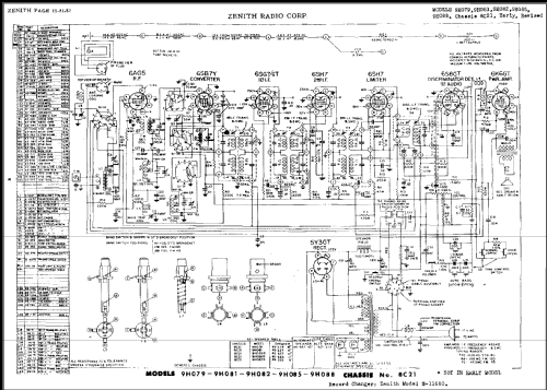 9H079 Ch= 8C21; Zenith Radio Corp.; (ID = 491633) Radio