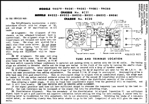 9H079 Ch= 8C21; Zenith Radio Corp.; (ID = 491639) Radio