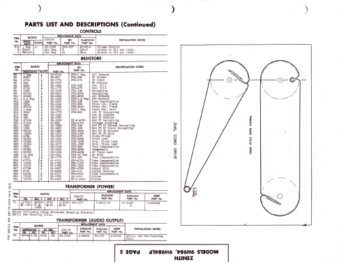 9H984LP Ch= 9F22; Zenith Radio Corp.; (ID = 1283717) Radio