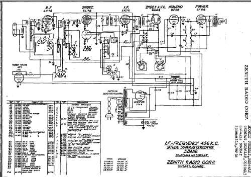 9S262AT 9-S-262AT Ch=5905AT; Zenith Radio Corp.; (ID = 1005997) Radio