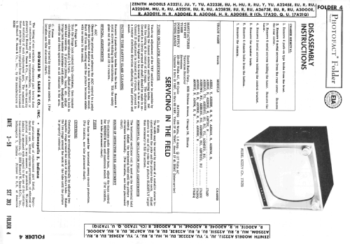 A2221J Ch= 17A20; Zenith Radio Corp.; (ID = 2564516) Télévision