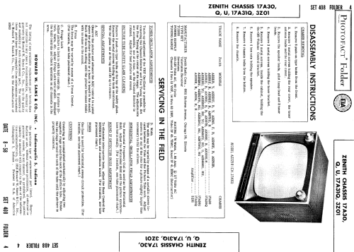 A2221RU Ch= 17A30U; Zenith Radio Corp.; (ID = 849811) Televisión