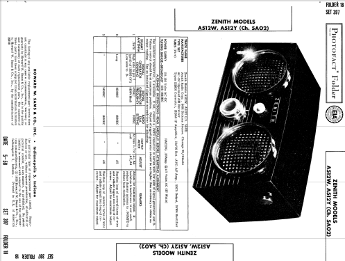 A512Y Ch= 5A02; Zenith Radio Corp.; (ID = 584462) Radio