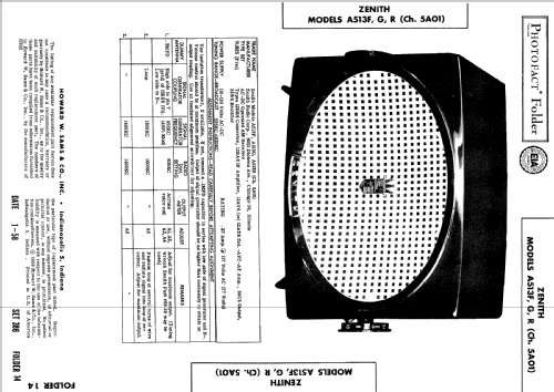 A513R Ch=5A01; Zenith Radio Corp.; (ID = 507926) Radio