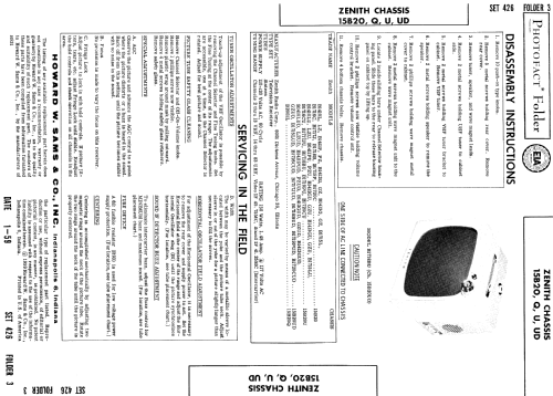 B1411PZUD Ch= 15B20UD; Zenith Radio Corp.; (ID = 923174) Television