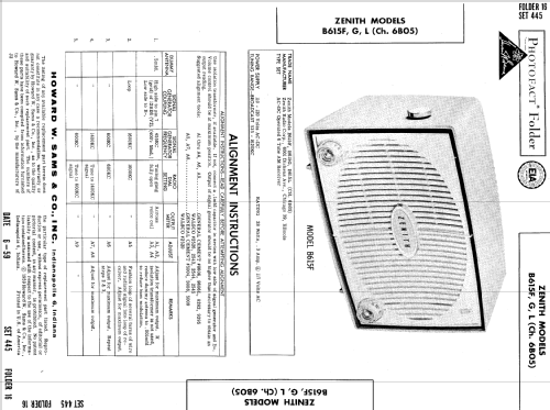 B615F 'The Cotillion' Ch= 6B05; Zenith Radio Corp.; (ID = 693712) Radio