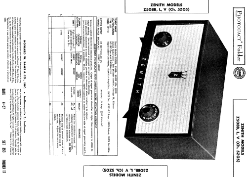 B508R 'The Majorette' Ch= 5Z05; Zenith Radio Corp.; (ID = 2030410) Radio