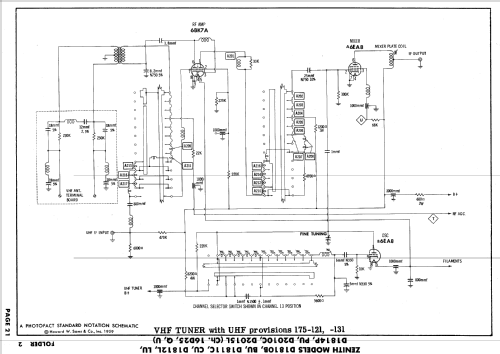 D1810B Ch= 16D25; Zenith Radio Corp.; (ID = 636137) Television