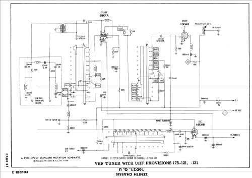 D2302R, RU Ch= 16D21, U; Zenith Radio Corp.; (ID = 637443) Television