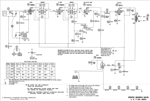 D513Y 'The Promenade' Ch= 5D01; Zenith Radio Corp.; (ID = 2080857) Radio