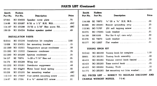 6MH699 Hudson DB42 Ch= 6B11; Zenith Radio Corp.; (ID = 314365) Car Radio