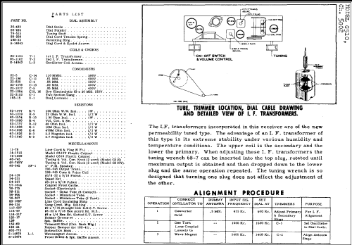 G510 Ch= 5G02; Zenith Radio Corp.; (ID = 277776) Radio