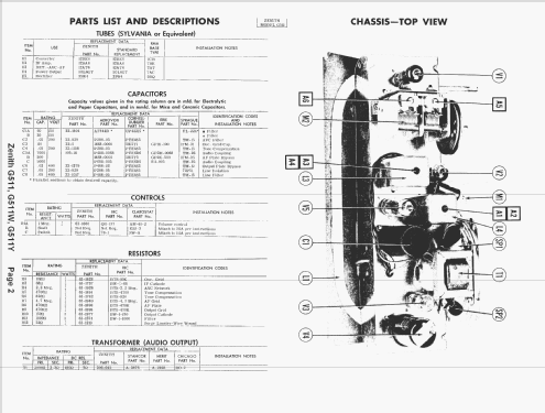 G511 Ch= 5G01; Zenith Radio Corp.; (ID = 1572113) Radio