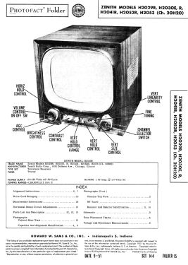 H2030E Ch= 20H20; Zenith Radio Corp.; (ID = 2954821) Televisore