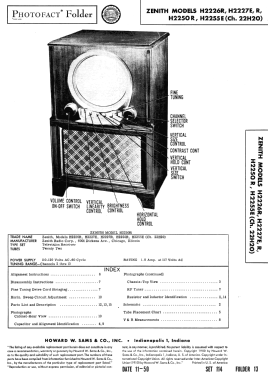 H2227R Ch= 22H20; Zenith Radio Corp.; (ID = 2796232) Television