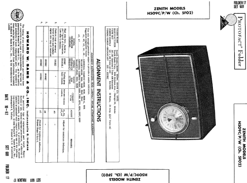 H509P Ch= 5F02; Zenith Radio Corp.; (ID = 505190) Radio