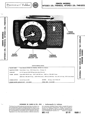 H724Z2 Ch= 7H02Z2; Zenith Radio Corp.; (ID = 3090063) Radio