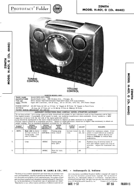 H-401G Ch= 4H40; Zenith Radio Corp.; (ID = 3012360) Radio