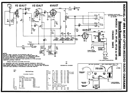 HF15E Ch= 3M02; Zenith Radio Corp.; (ID = 157500) R-Player