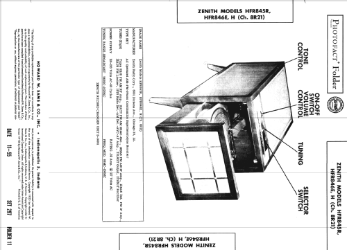 HFR846H Ch= 8R21; Zenith Radio Corp.; (ID = 2671849) Radio