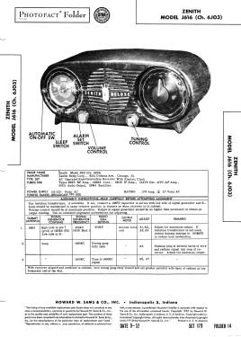 J616 Ch= 6J03; Zenith Radio Corp.; (ID = 3092019) Radio