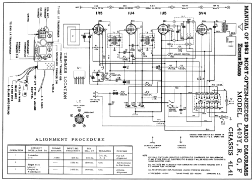 L403G Ch= 4L41; Zenith Radio Corp.; (ID = 152531) Radio