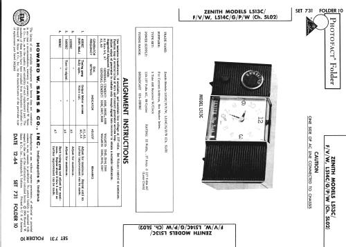 L513V 'Reminder' Ch= 5L02; Zenith Radio Corp.; (ID = 1287233) Radio