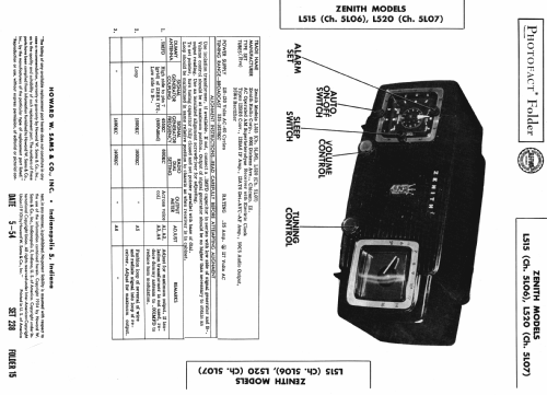 L515W Ch= 5L06; Zenith Radio Corp.; (ID = 985173) Radio