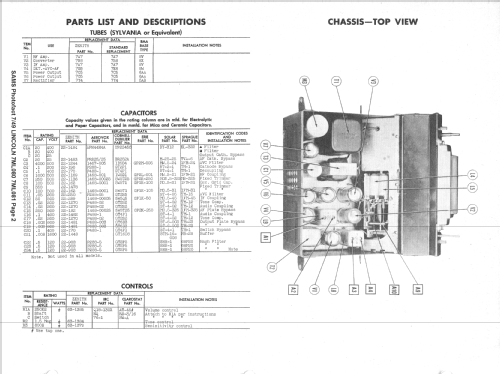 7ML080 Lincoln Ch= 7C80; Zenith Radio Corp.; (ID = 1333339) Car Radio