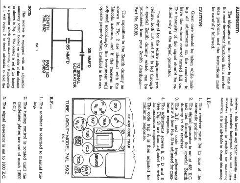 7ML592 Lincoln Zephyr Ch= 7A09; Zenith Radio Corp.; (ID = 313078) Car Radio