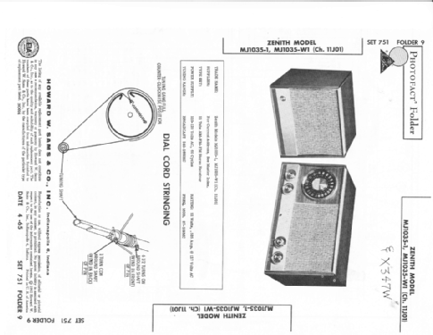 MJ1035-1 Ch= 11J01; Zenith Radio Corp.; (ID = 2303323) Radio