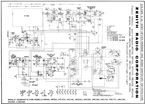 MK2606 Ch= 9H20LZ1 + 5K29; Zenith Radio Corp.; (ID = 155392) Radio