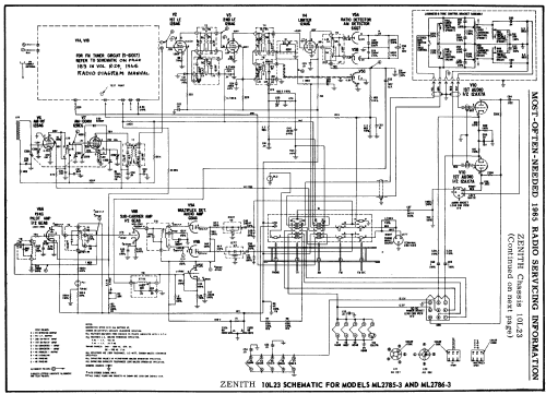 ML2785-3 Ch= 10L23; Zenith Radio Corp.; (ID = 156523) Radio