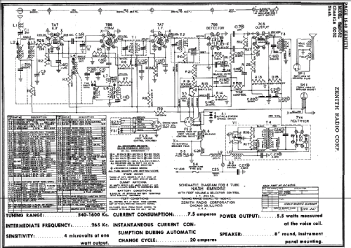 6MN082 Nash Ch=6C82; Zenith Radio Corp.; (ID = 317573) Car Radio