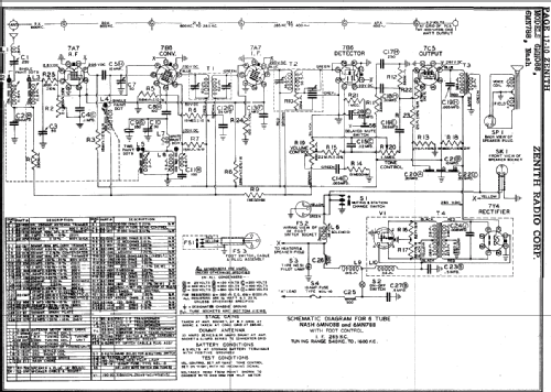 6MN088 Nash ; Zenith Radio Corp.; (ID = 317576) Car Radio