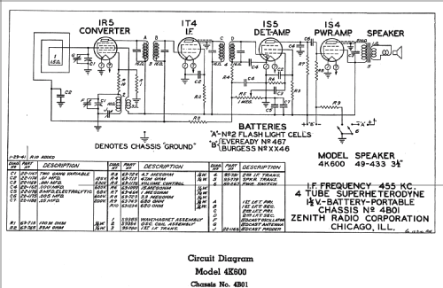 4K600 Pocketradio Ch=4B01; Zenith Radio Corp.; (ID = 325762) Radio