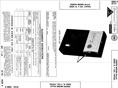 Royal 300F Ch= 7AT42; Zenith Radio Corp.; (ID = 697352) Radio